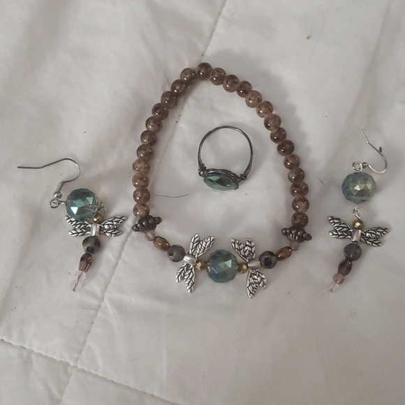 Brown dragonfly 3pc set - Picture 1 of 1